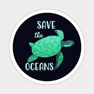 save the ocean - turtle Magnet